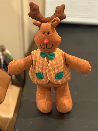 Vtg. Kolden Stuffed Reindeer - weighted 16" RCD|125826