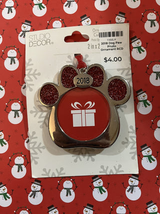 2018 Dog Paw Photo Ornament RCD|130481