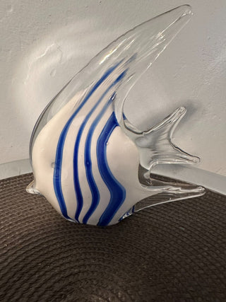 Art Glass Angel Fish white/blue 'A' MTS