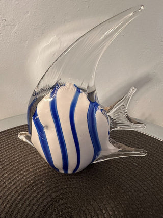 Art Glass Angel Fish white/blue 'A' MTS