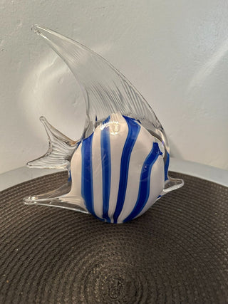 Art Glass Angel Fish white/blue 'A' MTS