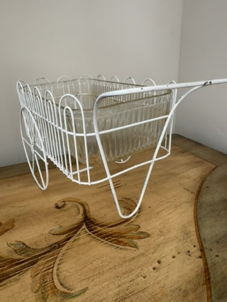 AJ - Rustic Metal Wagon with Glass Insert