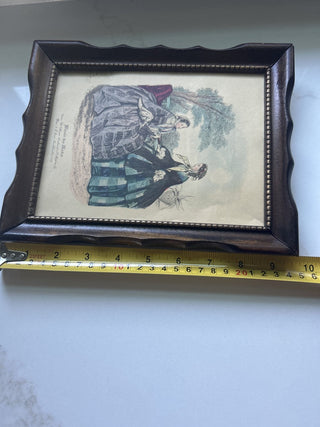 Miroir Des Modes Civil War Era Ladies Lithograph, With Original Frame