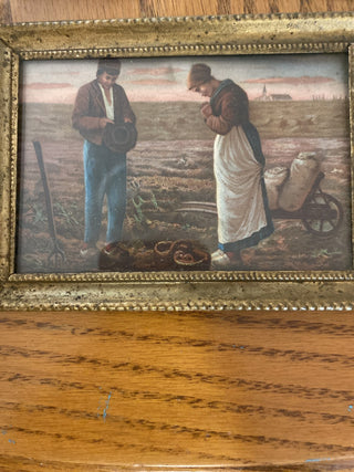 1857 print Farmers Praying in the field 4x6 RCD|62772