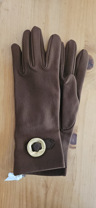 Vintage 1950s Viola Weinberger gloves with gold tone accent, RSV|104942