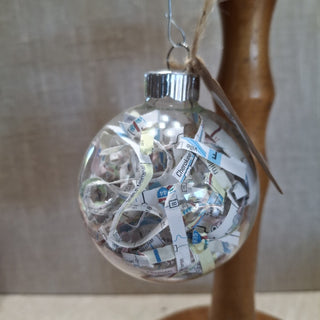 Glass Map Ornament MTS|124080