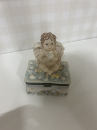Vtg.Angel/Cherub Trinket Box-RSV
