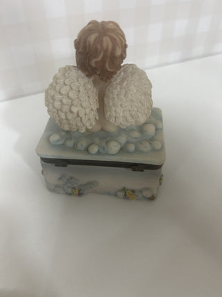 Vtg.Angel/Cherub Trinket Box-RSV