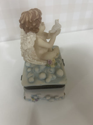 Vtg.Angel/Cherub Trinket Box-RSV