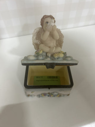 Vtg.Angel/Cherub Trinket Box-RSV