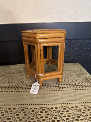 Vintage Bamboo Plant Stand as is condition-RCD