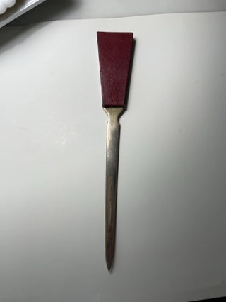 Vintage Wood and Brass Letter Opener w/Gold Accents