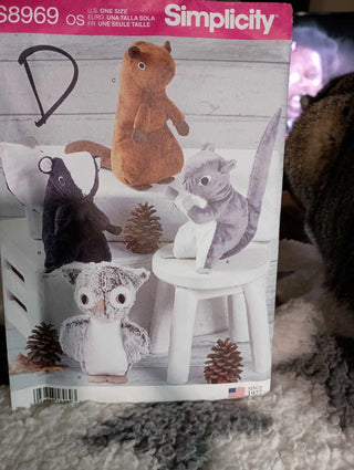 Simplicity S8969 PLUSH Forest Animals|37183