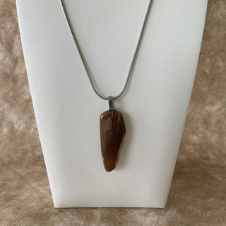 petrified wood necklace, 20" RSV