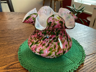 Fenton Art Glass Rose Vase 4 1/2” MTS