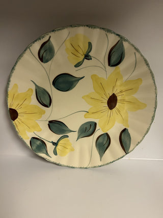 Vintage Sunfire Plate, Yellow Flowers     MTS