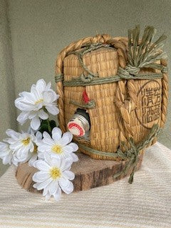 Japanese Empty Sake Barrel with Bamboo  Rope RCD