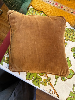 TLs Yorkie needlepoint pillow w/velvet back MTS|80411