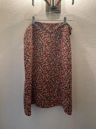 Gap orange floral skirt size 8