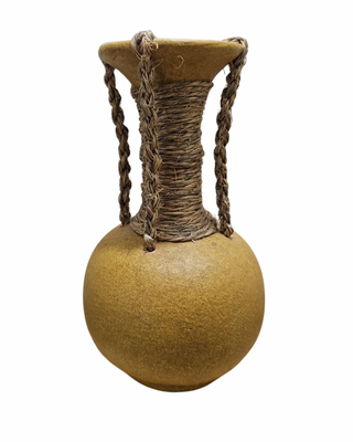 Mexican Yellow Ochre Pottery Vase (BRI) - MTS|48956