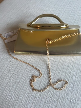 MyHozee gold clutch bag with gold chain new