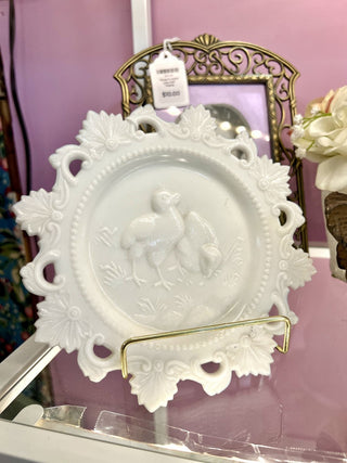 Westmoreland Milk Glass Chicks Plate MTS