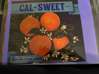 Cal-Sweet Authentic Citrus Farm Crate Label EC0010 MTS|100238