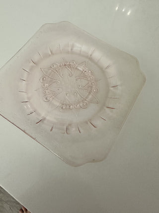 Pink Depression Glass Dessert Plate MTS|96040