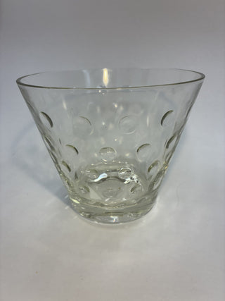 Vintage Clear Glass Dot Pattern Ice Bucket|163735