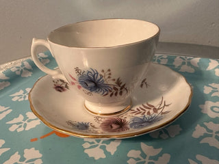 Vintage Teacup Blue Pink Floral MTS|115081