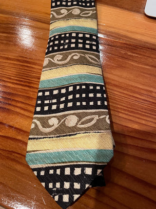 VNTG Hubert Milano Gold/Teal/Black Sil tie~MTS|113774