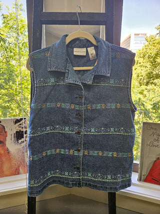 Vtg Alfred Dunner Blue Jean Vest (14) MTS|90944
