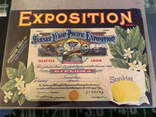 Exposition Authentic Citrus Farm Crate Label EC023 MTS