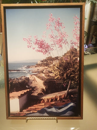 1970s Coast Photo in Woodenbox Frame RSV