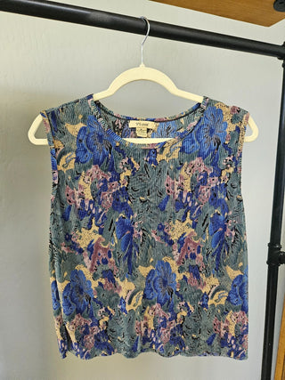Vtg Plisse Top - Size M MTS|101902