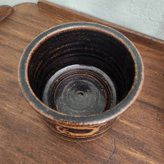 Vtg Circular Studio Art Pottery Planter / Vessel MTS|100167