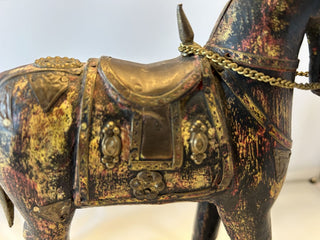 Vintage Primitive Style Horse Wood and Metal Riffraff Works RSV|115781