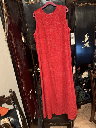 Vintage Jones Wear Red Pokka Dot Dress Size 12 #63 VV MTS