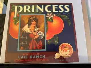 Princess Authentic Citrus Farm Crate Label EC078 MTS|100369