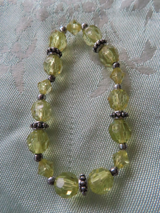 Lime green bead stretch bracelet RCD|120796