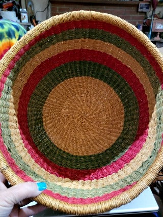 Large Elephant Grass basket with no handles