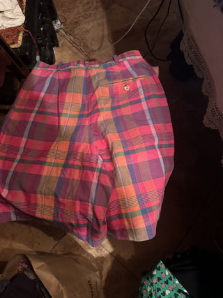 Rare 1990's Vintage London Fog Plaid Shorts  #63 VV MTS|99463