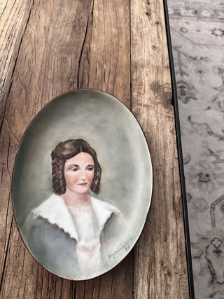 Hand Painted Porcelain Portrait Plate MTS