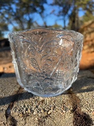 KW vintage Kosta Boda "Rhapsody" glass bowl designed by Kjell Engman in Sweden
