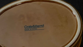 CRATE & BARREL LIDDED TURKEY DISH LOVELY BURNT ORANGE COLOR EXCELLENT CONDITION NO CRACKS OR CHIPS (KJS) RCD