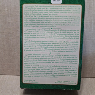 Krebs Blue Designer Glass Ornament Box of 6 MTS|124085