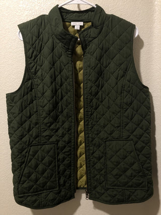 Large Olive Zip-up Vest MTS|143839