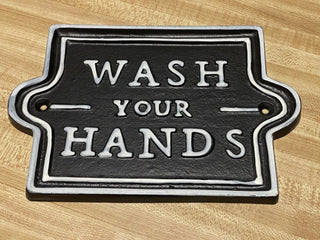 8.5" Wash Your Hands Sign Hearth & Hand--SP RCD