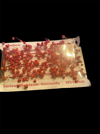 Crate and Barrel Red Jingle Bells Christmas Garland 6" #62 VV MTS|134699