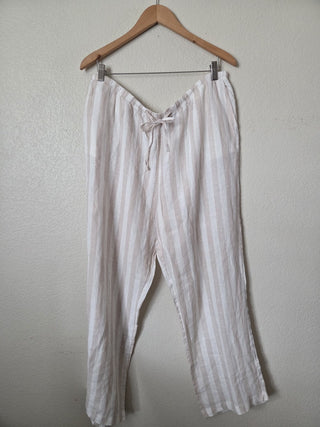 H&M 100% linen striped pants RSV